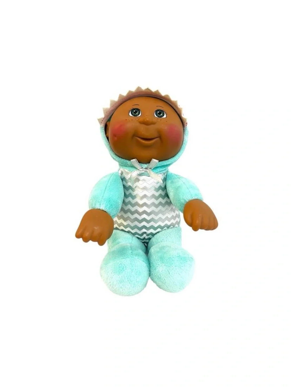 Cabbage Patch Kids Cuties 2021 Bald Green Eyes Green Shark 10 Inches Freckles